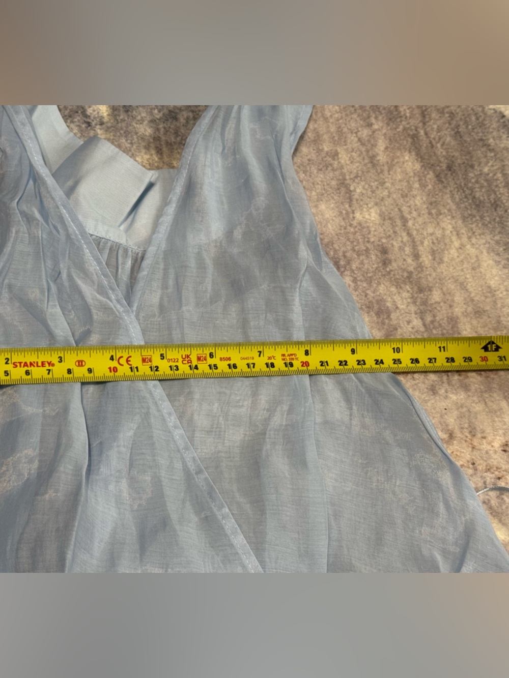 Anthropologie Pale Blue Sleeveless Bubble Top - Picture 5 of 6